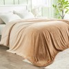 NEWCOSPLAY Super Soft Throw Blanket Ombre Brown Premium Silky Flannel
