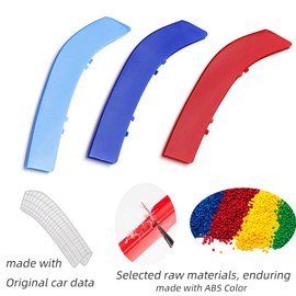 RPERZ grille color stripes Compatible car accessories 02-05 E46 LCI 3 Series 4-Door Sedan 323i 325i 328i 330i, 00-03 E46 Pre-LCI 3 Series 2-Door Coupe 325ci 330ci and 00-06 M3