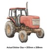 Azeeda Große 210mm 'Rustikaler alter Traktor' Permanente Aufkleber (DW00117826)