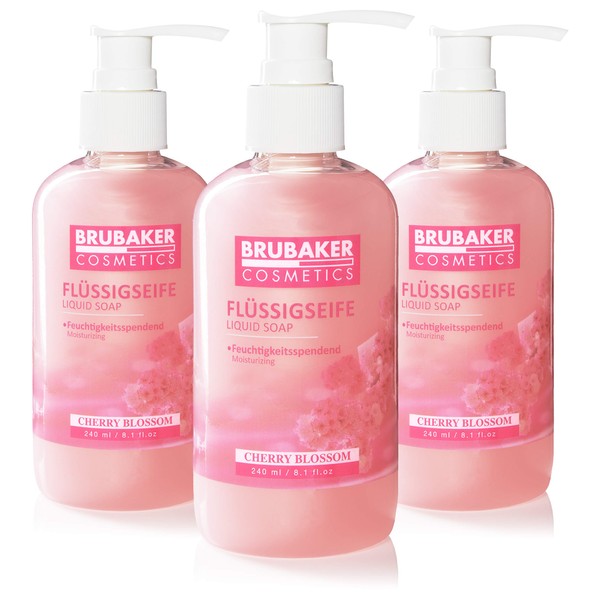 BRUBAKER Cosmetics Pack of 3 Hand Wash Lotion Liquid Soap