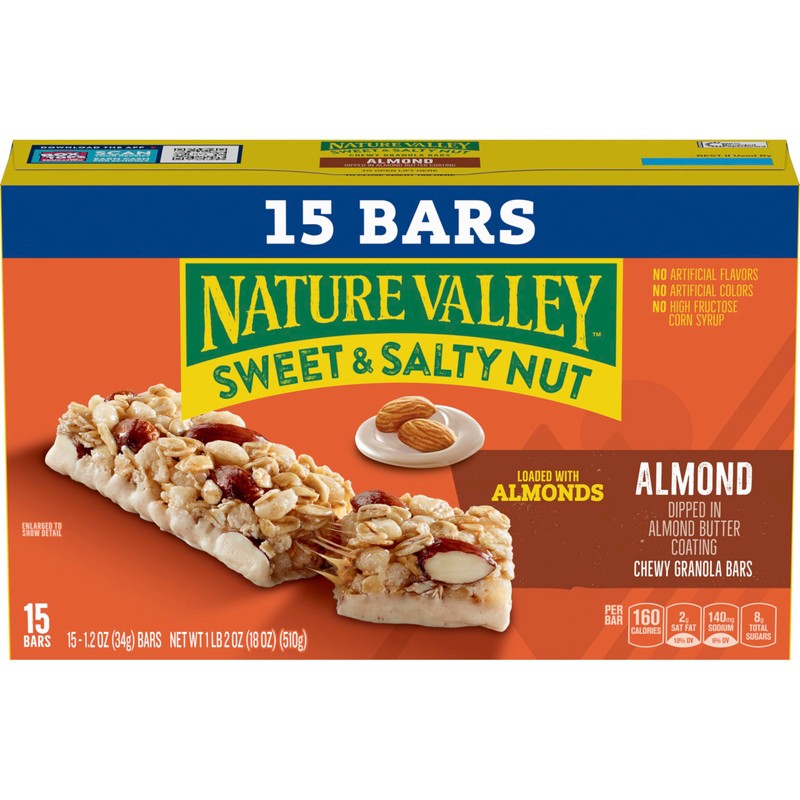 Nature Valley Sweet and Salty Nut Granola Bars, Almond, 15