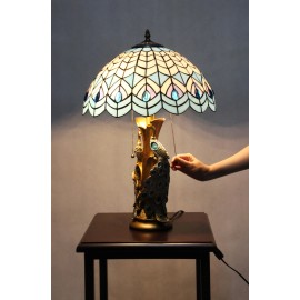 FixtureDisplays Tiffany Night Stand Lamp Tiffany Tabletop Light Fixture Desk Light Tiffany Shade