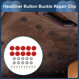 INFINAUTO Headliner Button Buckle Repair Clip, Car Roof Interior Ceiling Fixing Roof Snap Rivets Retainer Metal Lint Red, 10 Pcs