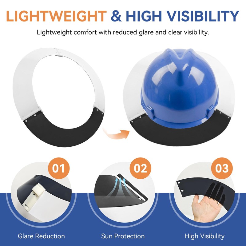 Hard Hat Sun Visor Reusable Hardhat Sun Shields Compatible with