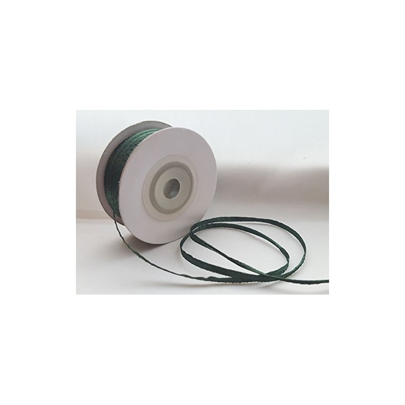 single roll of Hunter Green Double faced Satin Ribbon 3mm,