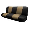YS Black/Beige FULL SIZE BENCH Seat Cover Fit Most Vintage
