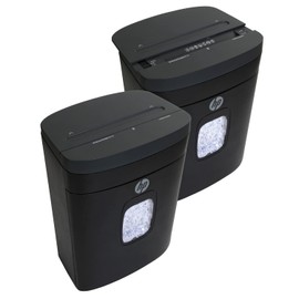 HP - Paper Shredder Micro Cut, 12-Sheet Manual Feed, Shreds Credit Cards & Staples, Heavy Duty Paper Shredder for Home Use with 5 Gallon Basket