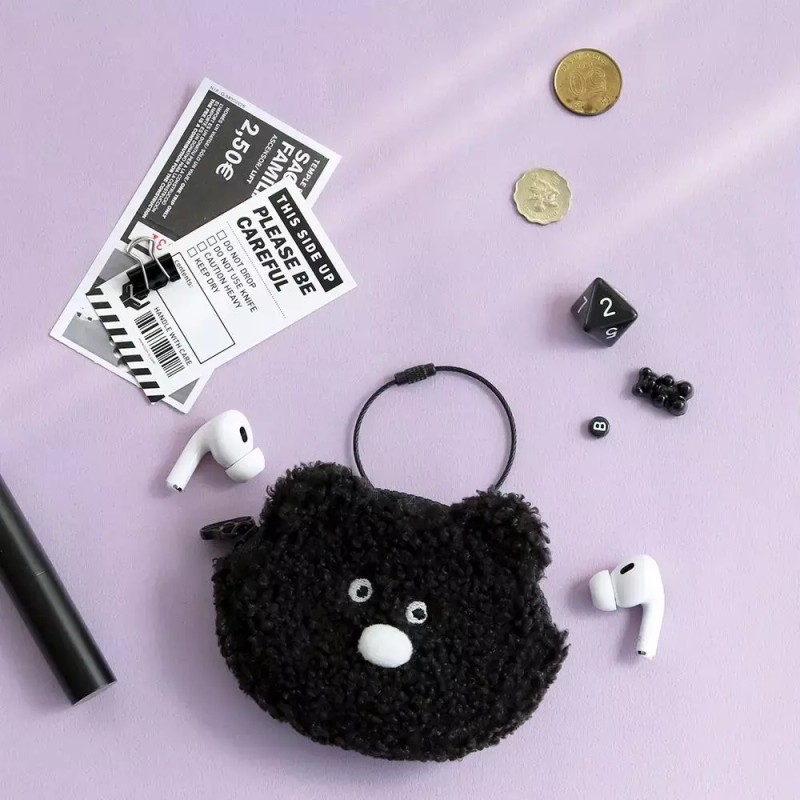 Doodle 두들 키링 파우치 [04 화이트 캣] Doodle Keyring Pouch