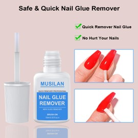 MUSILAN Nail Glue Remover for Press on Nails- Easy Remove Remover,Not for Remove Nail Polish