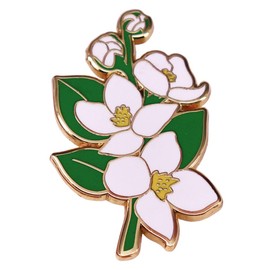 Flower Enamel Pin Romantic Flower Leaf Brooch Lapel Pin Flowers Lapel Badges Beautifully Bouquet Badge Pin Accessory for Backpacks Badges Hats Clothing Women Girls Plant Jewelry
