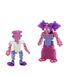 Plus-Plus Ingenious Construction Toy Tube Glitter Building Blocks Set 240 Pieces Purple Pink