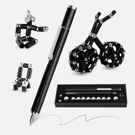 bcgwyep Fidget Pen, Magnetic Pen, Decompression Magnetic Toy Pen, Novel Toy Gift for Children or Friends, First Choice for Party Gifts (Black)