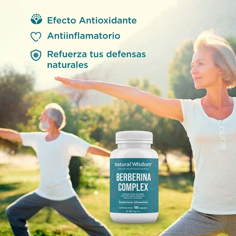 Berberina Complex 180 Caps Apoyo al Bienestar General y Metabólico