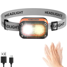 Chasinglee 3000 Lumen Kopflampe USB-C wiederaufladbar, LED Kopfleuchte mit Bewegungsmelder, wasserdicht IPX5 für Camping, Laufen, Radfahren, Angeln, Wandern (5 Modi, verstellbar)