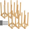 Yesland 2 Pack Wooden Bottle Drying Rack - Retractable Bamboo