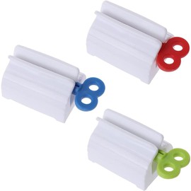 3 Pcs Multicolour Automatic Toothpaste Squeezer Multifunction Rotate Tube Press Manual for Facial Cleanser Dispenser with for Seat Stand Holder Bathroom Accessories, Aids and Accessories