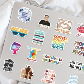 Social Justice Stickers,50 PCS Social Justice Vinyl Waterproof Decals for Water Bottles Computer Bicycle Skateboard Luggage Phone Pad Laptop Kids Teens Stickers Pack