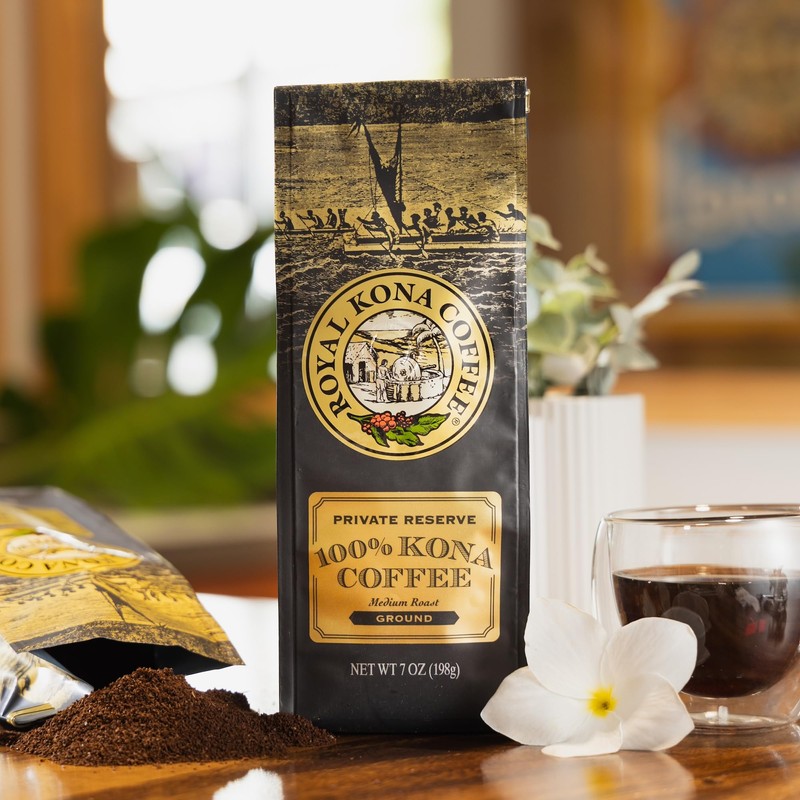 ROYAL KONA COFFEE Ground - 100% Hawaiian Kona Coffee, Private