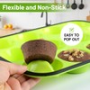 CAKETIME Silicone Muffin Pan for Baking, Metal Reinforced Frame Silicone