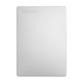 Toshiba Canvio Slim 3 2TB USB 3.0 Portable External Hard Drive, Silver Metallic