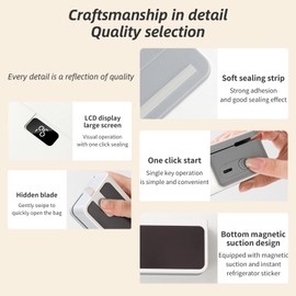 Mini Bag Sealer, Rechargeable Heat Sealer & 1600mAh Battery, Chip Bag Sealer for Food Storage, Snacks, Mylar Bags, and More | Portable Bag Resealer for Kitchen & Travel (White)