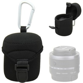 JJC Lens Case Neoprene Lens Replacement Case, Black, Modern