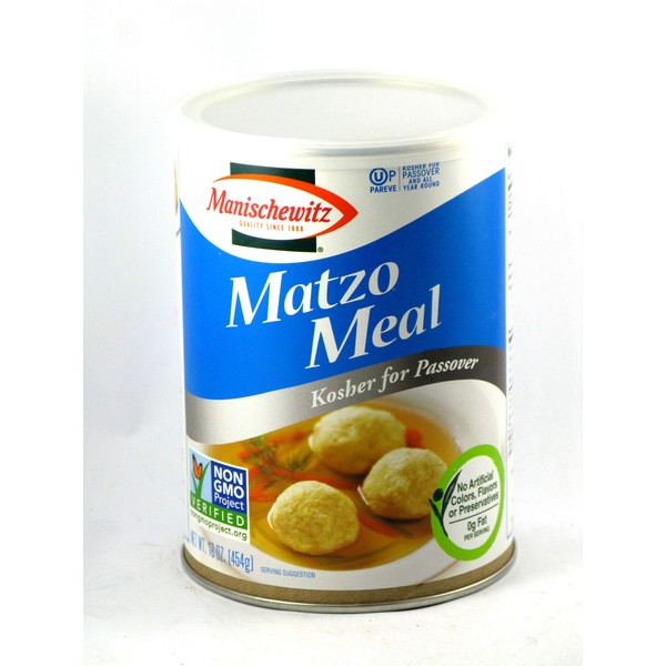 Manischewitz Matzo Meal Kosher For Passover Canister, 16 Ounce