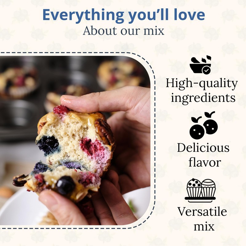 Concord Foods Blueberry Muffin Mix | Easy Bake Bread Mix