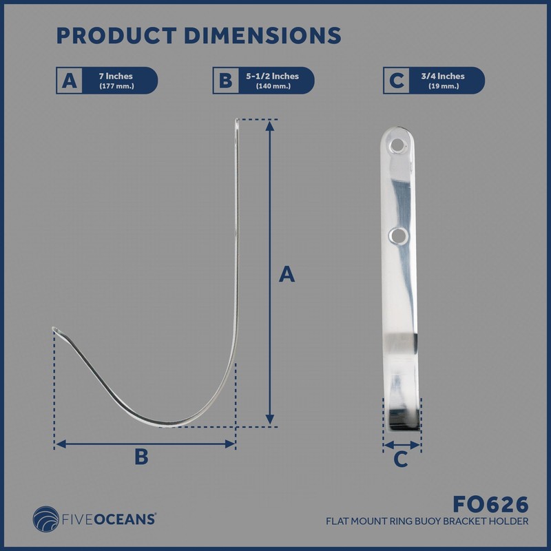 Stainless Steel Marine Boat Rail Mount Life Ring Buoy Bracket