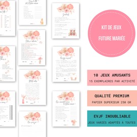 STUDIO MANALI 10 Games EVJF | 150 Cards (15 Per Game) | Hen Party | Bridal Set