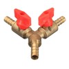 SEIWEI Y Splitter, 3 Way Connector with Shut-off Valves for