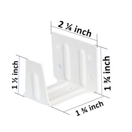Cutelec Center Support Bracket 2 Pack White Color for 2" Low Profile Window Blinds Headrail Holder