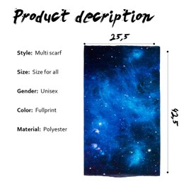 Creativee 3D Printing Neck Tube Motorrad Bandana Hals Gaiter Thin Ski Maske Multifunktionale Balaclava Kopfbedeckung Ohr Wärmer Stirnband Headwrap (starry sky)