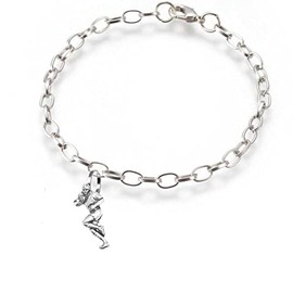 pp-sp00 rugby player fine lead free English Pewter charm on a belcher link chain anklet bracelet
