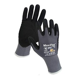 3 Pair MaxiFlex Ultimate nitrile foam palm coated work gloves, Size:M