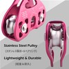 Azarxis 30kN Micro Pulley Climbing Pulley Double Bearing Rope Pulley
