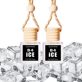 Car Air Freshener Hanging, Essential Oil Diffuser for Car, Hanging Car Air Freshener, Long Lasting Automobile Aromatherapy Diffuser Bottle, Aromatic Bliss On the Go (2pcs B4 ICE)