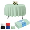 Fixwal 5-Pack Premium Plastic Tablecloth 84in. Round Plastic Table Cover