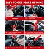 Tevlaphee Steering Wheel Lock Anti-Theft Car Device Heavy Duty Security