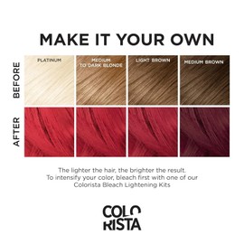 L'Oréal L'Oreal Paris Colorista Semi Permanent Hair Color for Hair, Bright Red