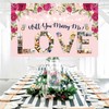 MEFENG Will You Marry Me Photo Backdrop Banner-Rose Diamonds and