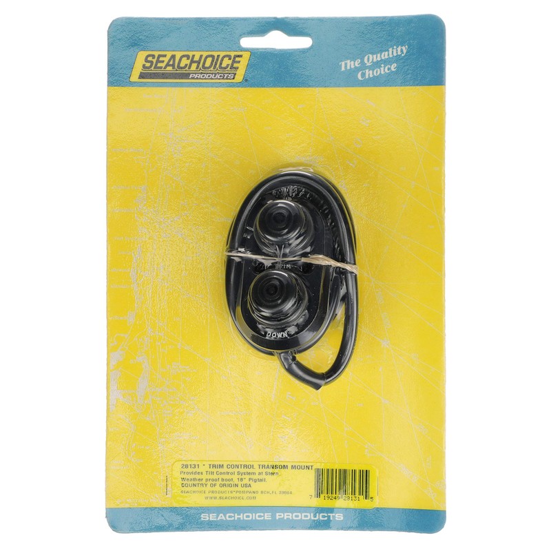 Seachoice Transom Trim Control, 18 in. Wiring Harness Included Black