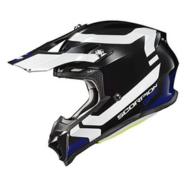 ScorpionEXO VX-16 Format Dual Off-Road Dirt Bike MX ATV UTV Motocross Racing Adult Full Race Helmet with Visor Dot Approved (Gloss Blue - Small)