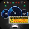 Besttile Speed Limit Warning Stickers，10 x 3.5 Inch, 4 Pcs