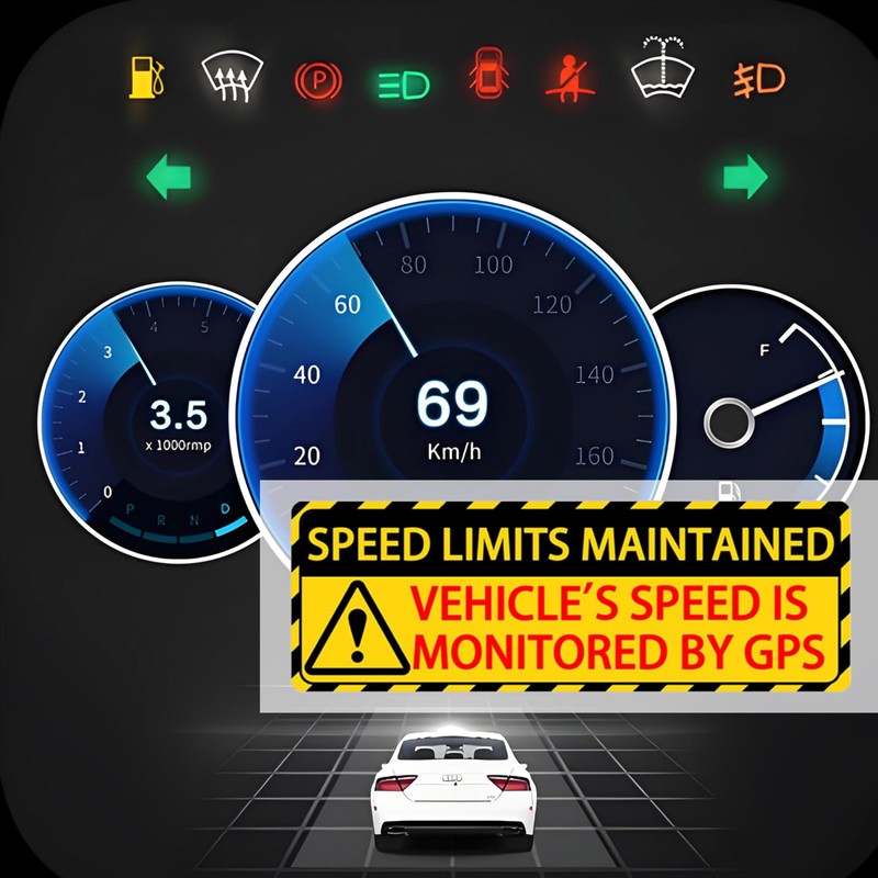 Besttile Speed Limit Warning Stickers，10 x 3.5 Inch, 4 Pcs