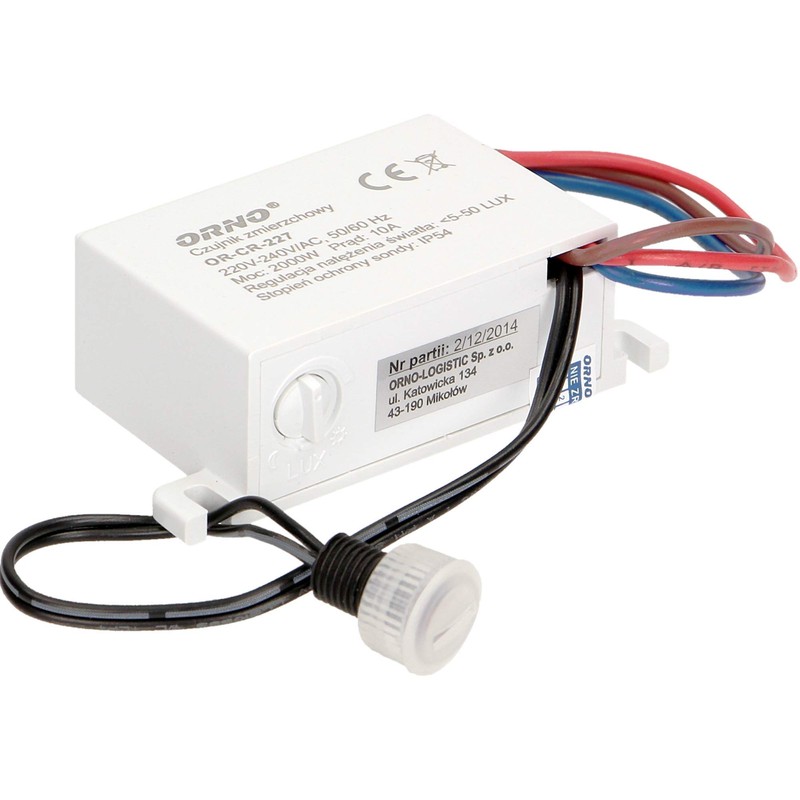 Orno CR-227 Outdoor Twilight Switch 230 V with Light Intensity