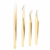 Eyelash Extension Tweezers Set Professional Stainless Steel Durable Lash Tweezers