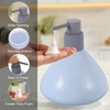 sourcing map Foaming Soap Dispenser 450ml/15oz Blue Ceramic Foaming Soap