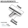 Probrico 10 Pack|2 Inch Kitchen Cabinet Door Knobs Polished Chrome