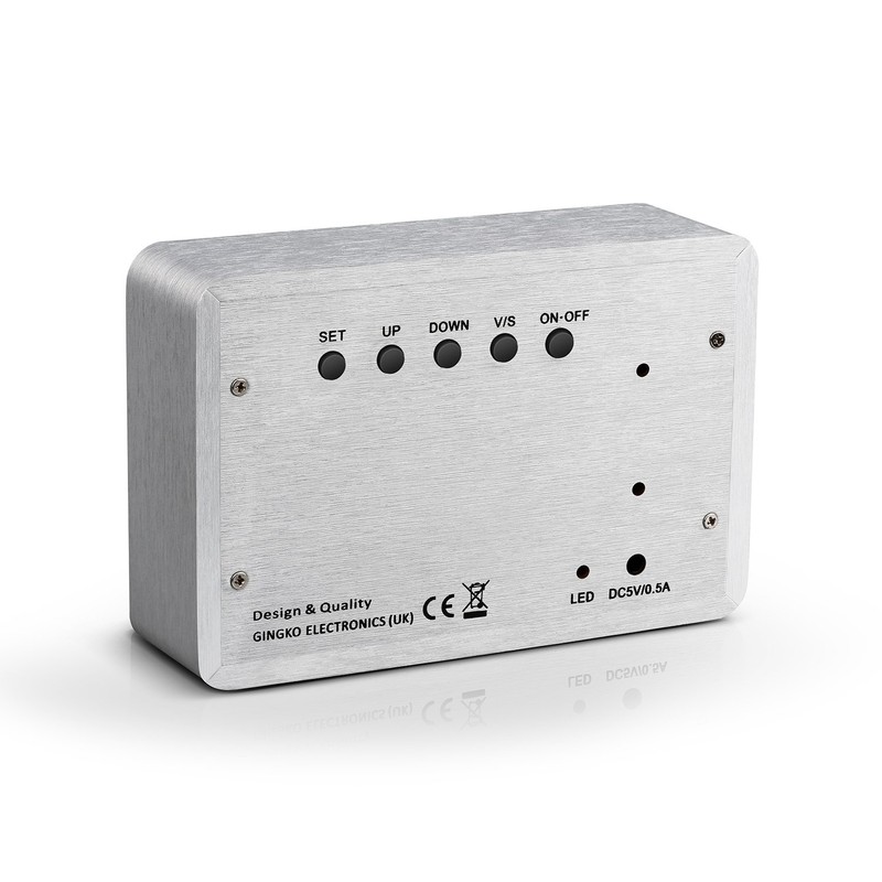 Gingko Brick LED Click Clock Alarm Clock with Sound Activation